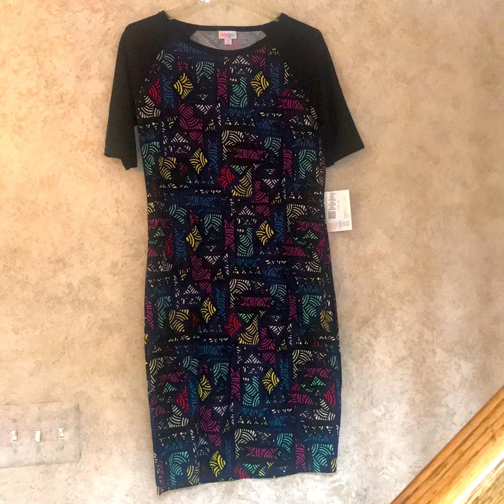 NWT LulaRoe Julia size medium dress. Multicolored.